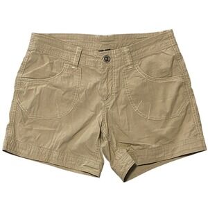 Kuhl Splash Shorts Womens Khaki Tan Hiking Outdoor Utility Cotton Blend Size 4